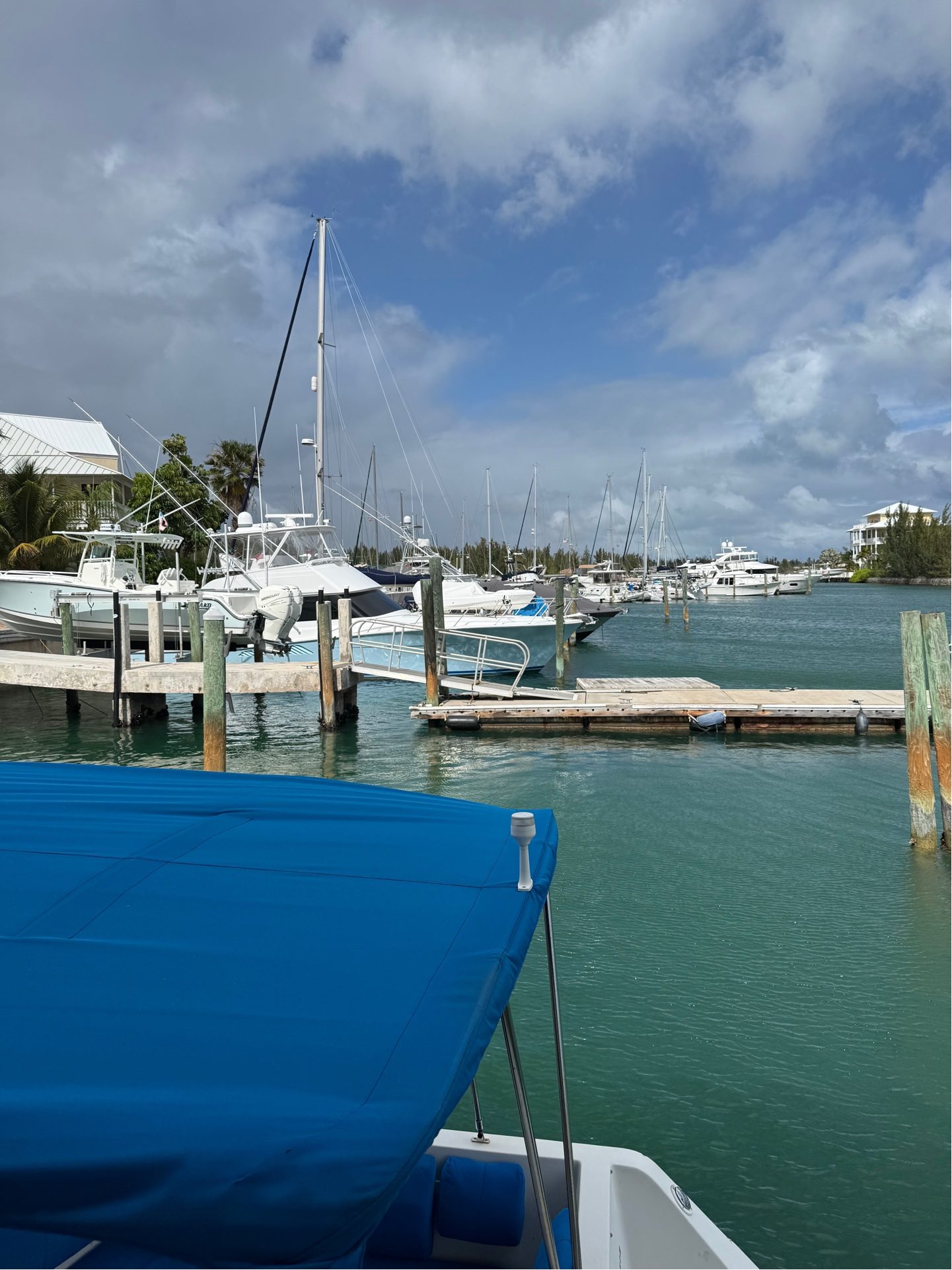 Marina and boats in the Bahamas