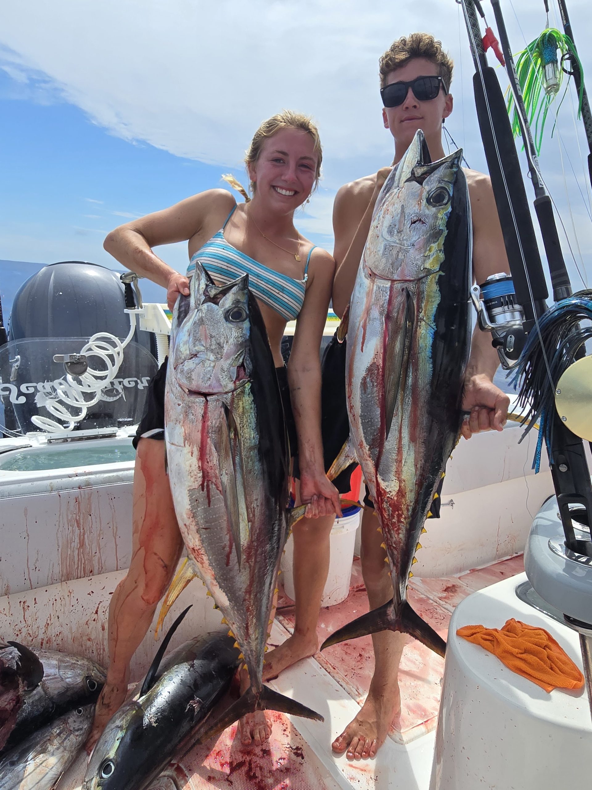 Fresh fishing catch in the Bahamas